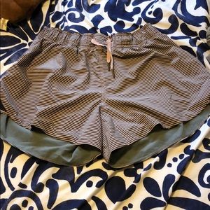 Striped lululemon shorts